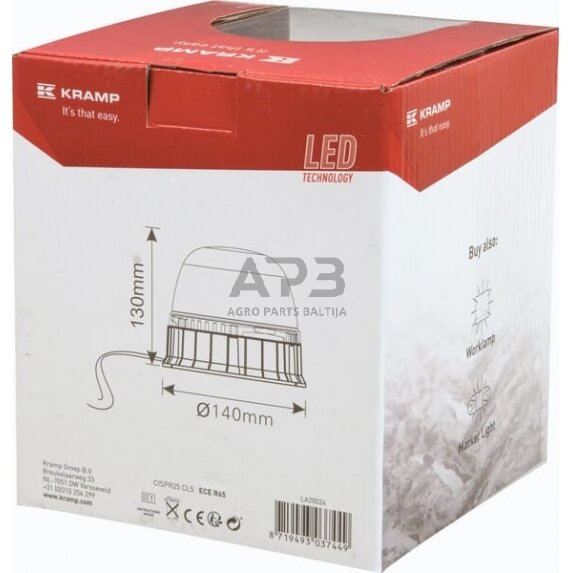 LED oranžinis švyturėlis LA20024 2 LED oranžinis švyturėlis LA20024 2