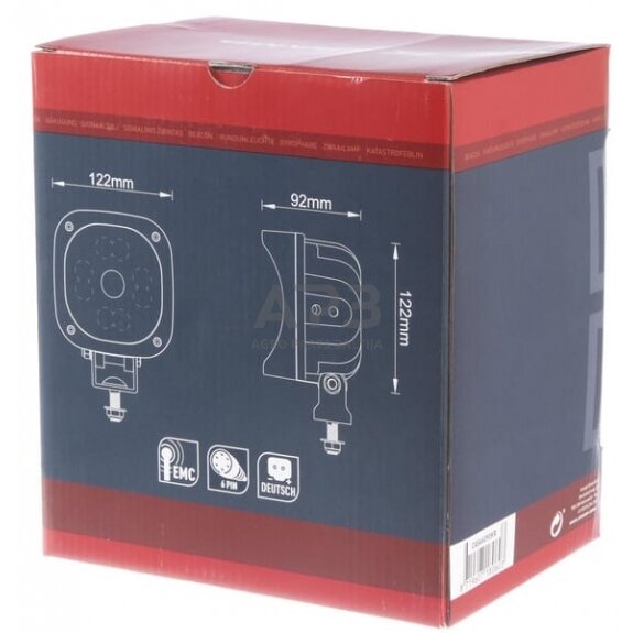 LED darbo žibintas kvadratinis su kamera CAS66090KR 4 LED darbo žibintas kvadratinis su kamera CAS66090KR 4