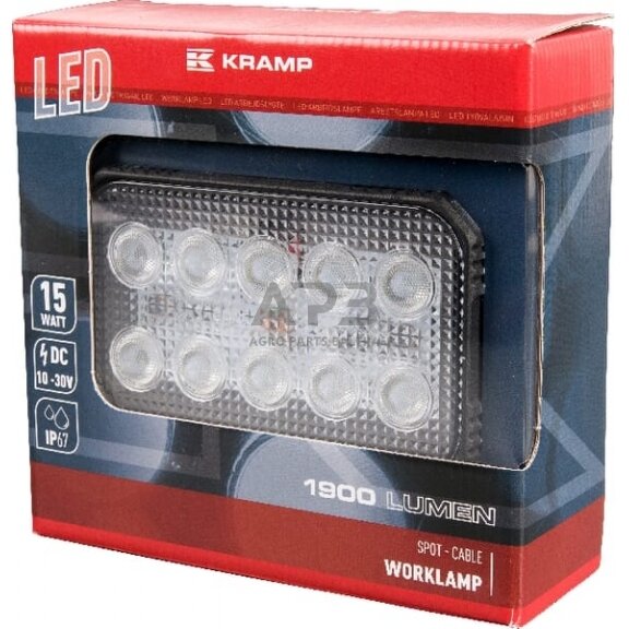 LED darbo žibintas stačiakampis 15W, 1900lm, 10/30V, 150x37x100mm, 10 LED LA10021 1 LED darbo žibintas stačiakampis 15W, 1900lm, 10/30V, 150x37x100mm, 10 LED LA10021 1