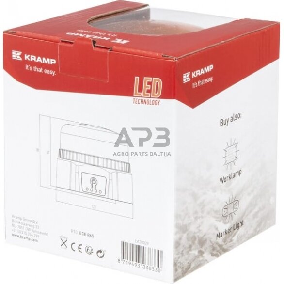 LED oranžinis švyturėlis LA20029 4 LED oranžinis švyturėlis LA20029 4