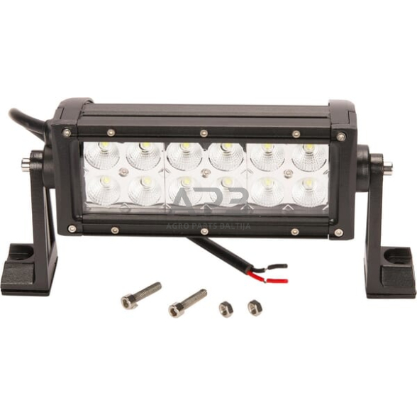 LED Bar žibintas 36W, 3060lm, 12/24V, balta, 198.6x79.5mm, kabelis, 12 LED LA10302 1 LED Bar žibintas 36W, 3060lm, 12/24V, balta, 198.6x79.5mm, kabelis, 12 LED LA10302 1