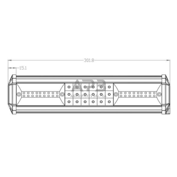 LED Bar žibintas 81W, 7290lm, 12/24V, balta, 301.8x89mm, kabelis, 54 LED LA10301 6 LED Bar žibintas 81W, 7290lm, 12/24V, balta, 301.8x89mm, kabelis, 54 LED LA10301 6
