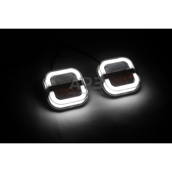 LED bevielis priekabos žibintų komplektas 12V, 24V LA60040FR 3 LED bevielis priekabos žibintų komplektas 12V, 24V LA60040FR 3