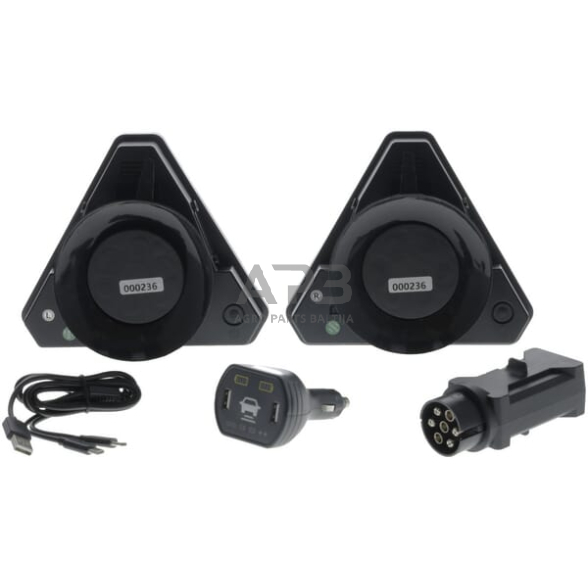 LED bevielis priekabos žibintų komplektas 12V, 24V LA60050 3 LED bevielis priekabos žibintų komplektas 12V, 24V LA60050 3