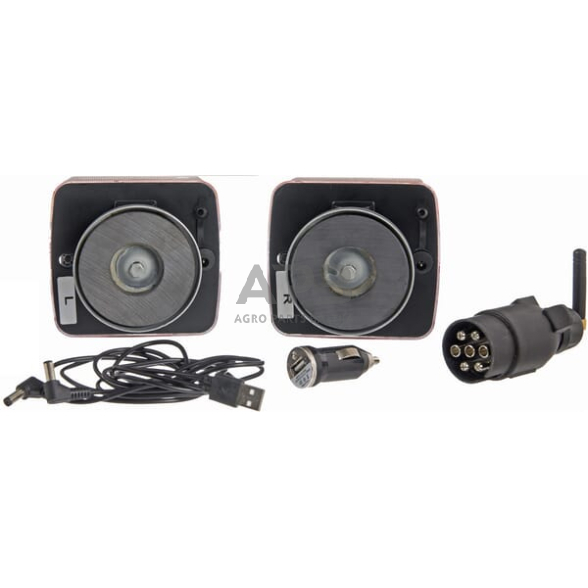 LED bevielis priekabos žibintų komplektas 12V, 9-15V LA60025 2 LED bevielis priekabos žibintų komplektas 12V, 9-15V LA60025 2