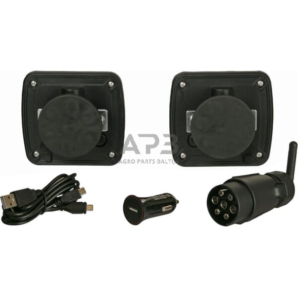 LED bevielis priekabos žibintų komplektas 12V, 9-15V LA60035 2 LED bevielis priekabos žibintų komplektas 12V, 9-15V LA60035 2