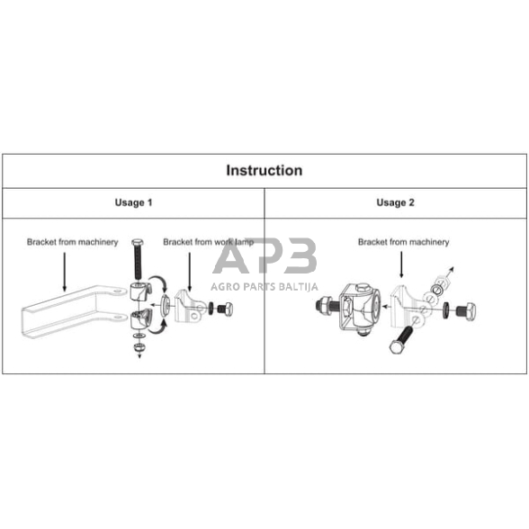 LED darbinio žibinto laikiklis 360° LASWIV1 4 LED darbinio žibinto laikiklis 360° LASWIV1 4