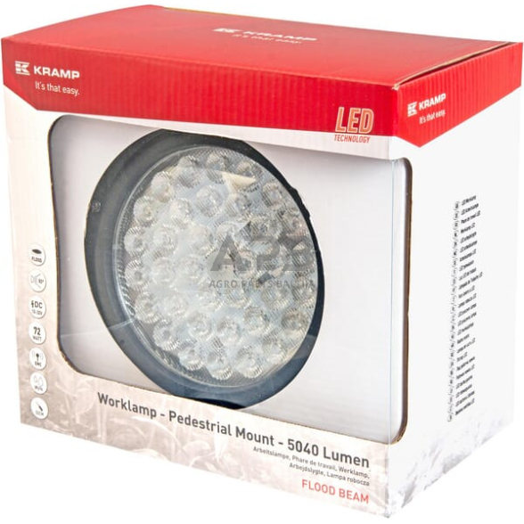 LED darbo žibintas apvalus 72W, 5040lm, LA10427 4 LED darbo žibintas apvalus 72W, 5040lm, LA10427 4