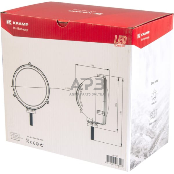 LED darbo žibintas apvalus 72W, 5040lm, LA10427 5 LED darbo žibintas apvalus 72W, 5040lm, LA10427 5