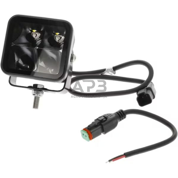LED darbo žibintas kvadratinis 40W, 4800lm, 12/24V, 81x82.5x67.5mm  4 LED LA10607