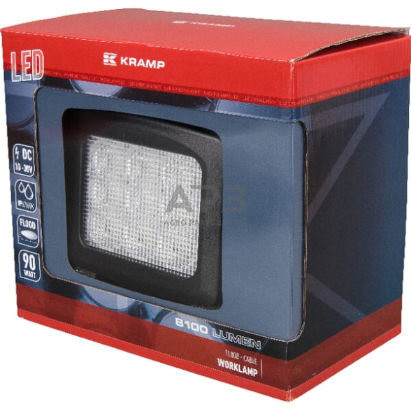 LED darbo žibintas kvadratinis 90W, 8100lm, 10/30V, 150x124x135mm, 9 LED LA10083 3 LED darbo žibintas kvadratinis 90W, 8100lm, 10/30V, 150x124x135mm, 9 LED LA10083 3