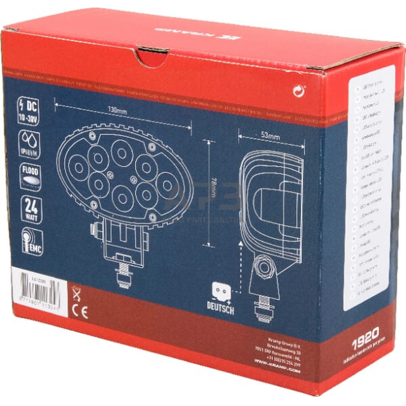 LED darbo žibintas ovalus 24W, 1920lm, 10-30V, 130x53x78mm 8 LED LA10085 4 LED darbo žibintas ovalus 24W, 1920lm, 10-30V, 130x53x78mm 8 LED LA10085 4