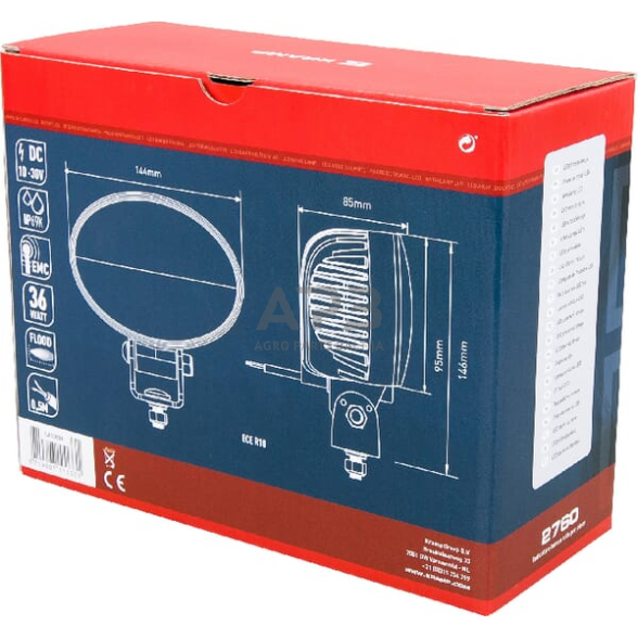 LED darbo žibintas ovalus 36W, 2760lm, 10/30V, 144x85x96mm, 12 LED LA10059 4 LED darbo žibintas ovalus 36W, 2760lm, 10/30V, 144x85x96mm, 12 LED LA10059 4