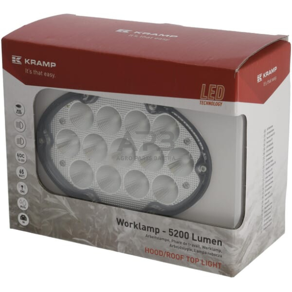 LED darbo žibintas ovalus 65W, 5200lm, 10/30V, 161x110x90mm, 13 LED, H4, LA10559 4 LED darbo žibintas ovalus 65W, 5200lm, 10/30V, 161x110x90mm, 13 LED, H4, LA10559 4