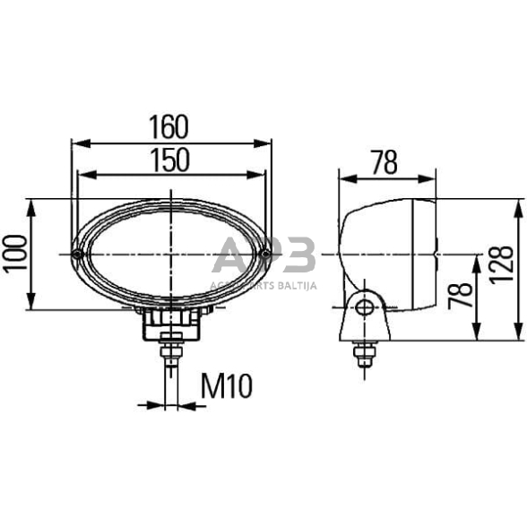 LED darbo žibintas ovalus Halogen, 12V, 160x78x128mm Hella 1GA996161131 1 LED darbo žibintas ovalus Halogen, 12V, 160x78x128mm Hella 1GA996161131 1