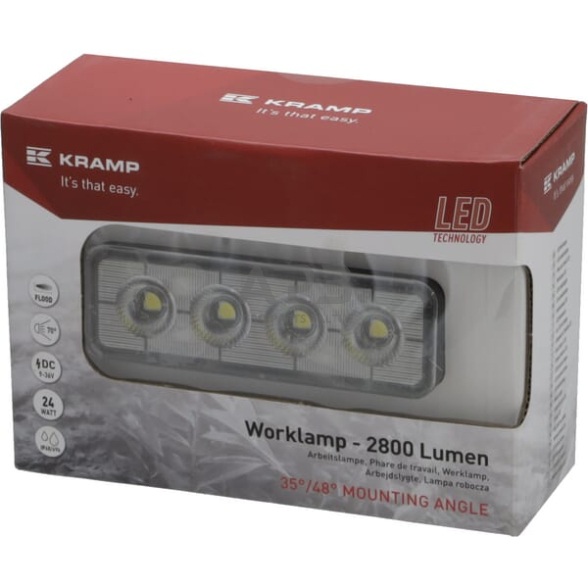 LED darbo žibintas stačiakampis 24W, 2800lm, 9-36V, 130x42x42mm, LA10526 2 LED darbo žibintas stačiakampis 24W, 2800lm, 9-36V, 130x42x42mm, LA10526 2