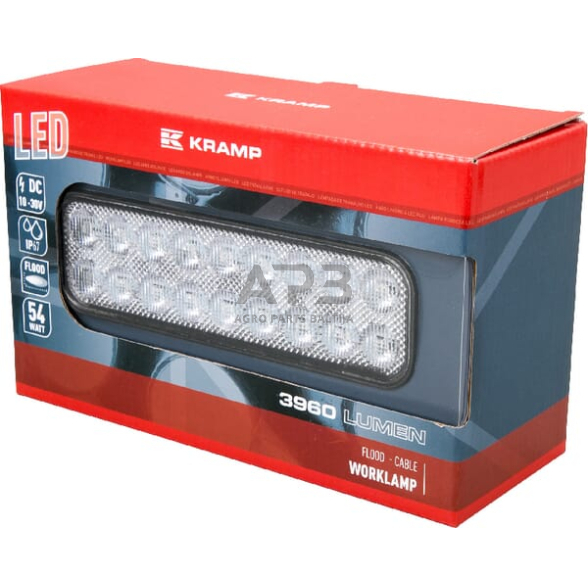 LED darbo žibintas stačiakampis 54W, 3960lm, 10/30V, 180x55x38mm, LA10049 3 LED darbo žibintas stačiakampis 54W, 3960lm, 10/30V, 180x55x38mm, LA10049 3