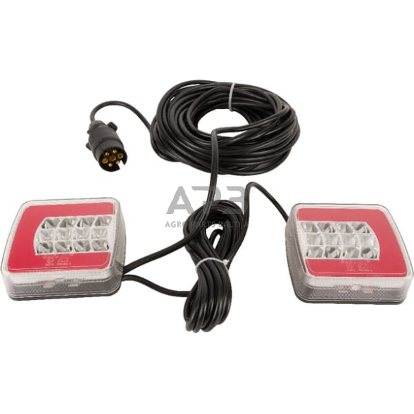 LED magnetinis priekabos žibintų komplektas su laidu 12V, 12 metrų kabelis, 2,5 metro kabelis, 7 kontaktų gopart LA65008 LED magnetinis priekabos žibintų komplektas su laidu 12V, 12 metrų kabelis, 2,5 metro kabelis, 7 kontaktų gopart LA65008