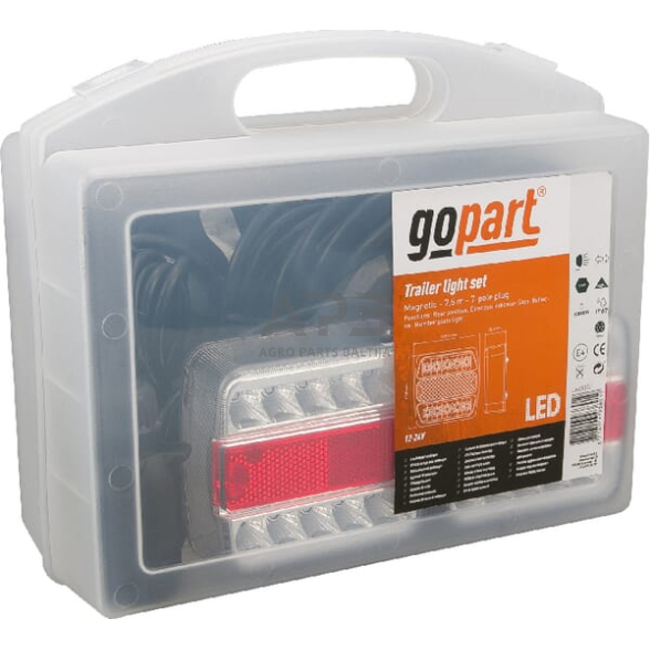 LED magnetinis priekabos žibintų komplektas su laidu 12V, 7,5 metro kabelis, 2,5 metro kabelis, 7 kontaktų gopart LA65002 1 LED magnetinis priekabos žibintų komplektas su laidu 12V, 7,5 metro kabelis, 2,5 metro kabelis, 7 kontaktų gopart LA65002 1