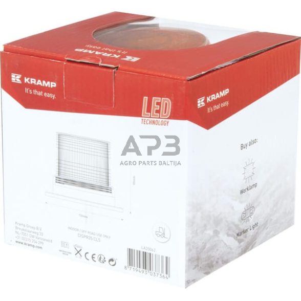 LED oranžinis švyturėlis 10-110V LA20062 2 LED oranžinis švyturėlis 10-110V LA20062 2