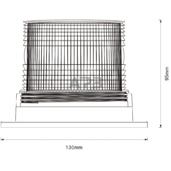 LED oranžinis švyturėlis 10-110V LA20062 3 LED oranžinis švyturėlis 10-110V LA20062 3