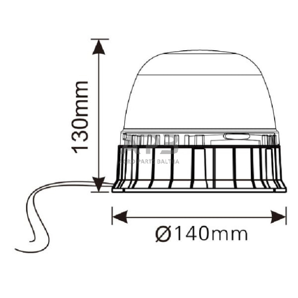LED oranžinis švyturėlis LA20021 3 LED oranžinis švyturėlis LA20021 3