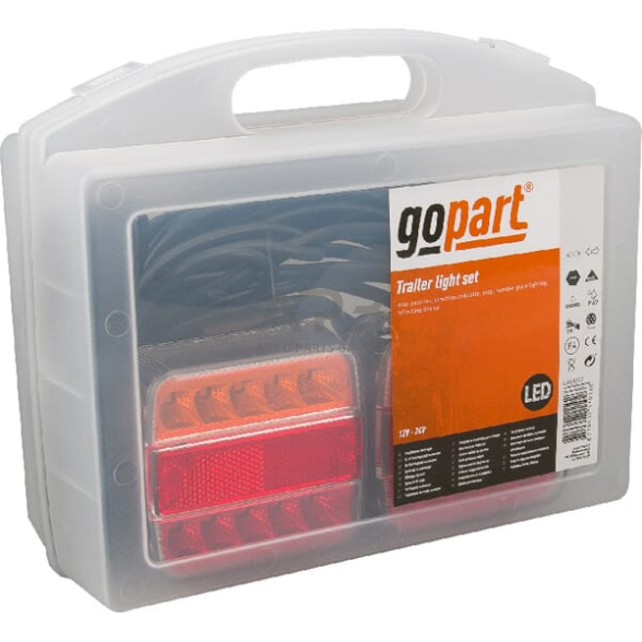 LED priekabos žibintų komplektas su laidu 12V, 24V, 12 metrų kabelis, 2,5 metro kabelis gopart LA65012 1 LED priekabos žibintų komplektas su laidu 12V, 24V, 12 metrų kabelis, 2,5 metro kabelis gopart LA65012 1