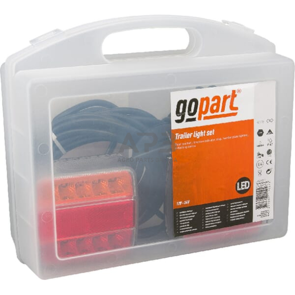 LED priekabos žibintų komplektas su laidu 12V, 24V, 7,5 metro kabelis, 2,5 metro kabelis gopart LA65011 1 LED priekabos žibintų komplektas su laidu 12V, 24V, 7,5 metro kabelis, 2,5 metro kabelis gopart LA65011 1