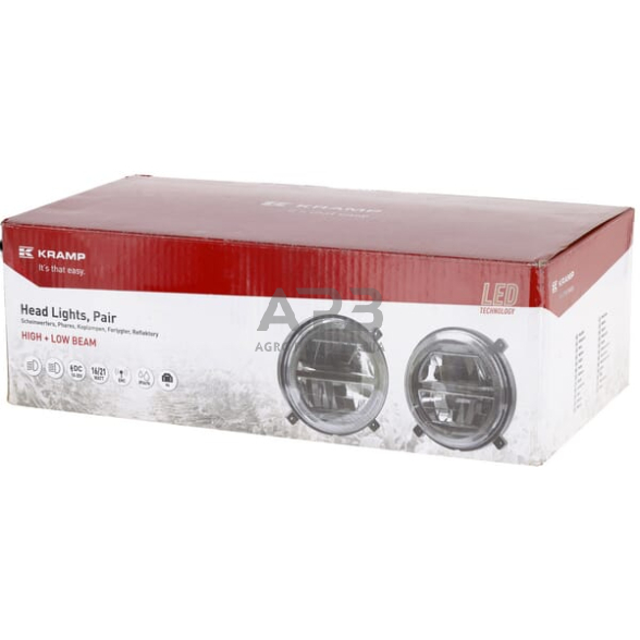 LED priekinis žibintas 16/21W, 9-36V, Ø140mm, H4, LA80055 4 LED priekinis žibintas 16/21W, 9-36V, Ø140mm, H4, LA80055 4