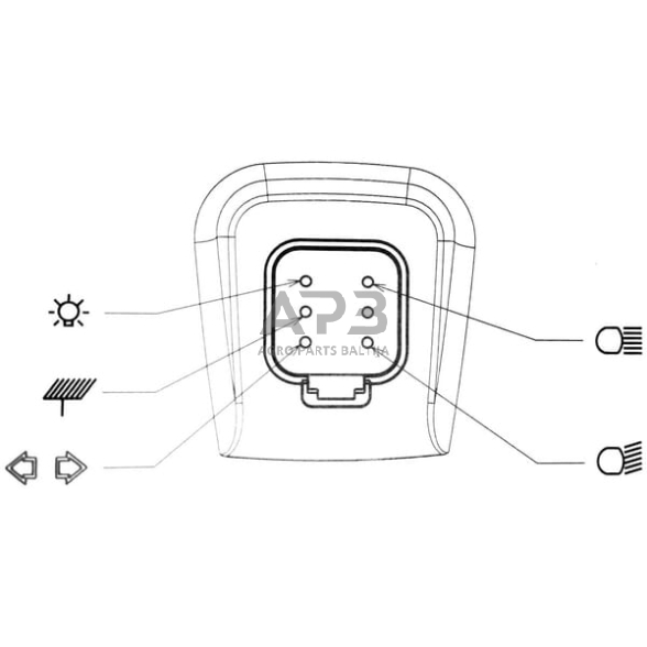 LED priekinis žibintas dešinys Halogenas 22/32W, 12-24V, 240x127x164mm, LA10210 4 LED priekinis žibintas dešinys Halogenas 22/32W, 12-24V, 240x127x164mm, LA10210 4