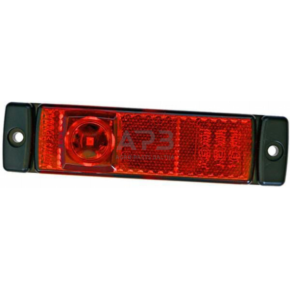 LED žymeklio lemputė, 1.20W, stačiakampis, 24V, raudona, 130x32x1 LED, Hella 2TM008645951 6