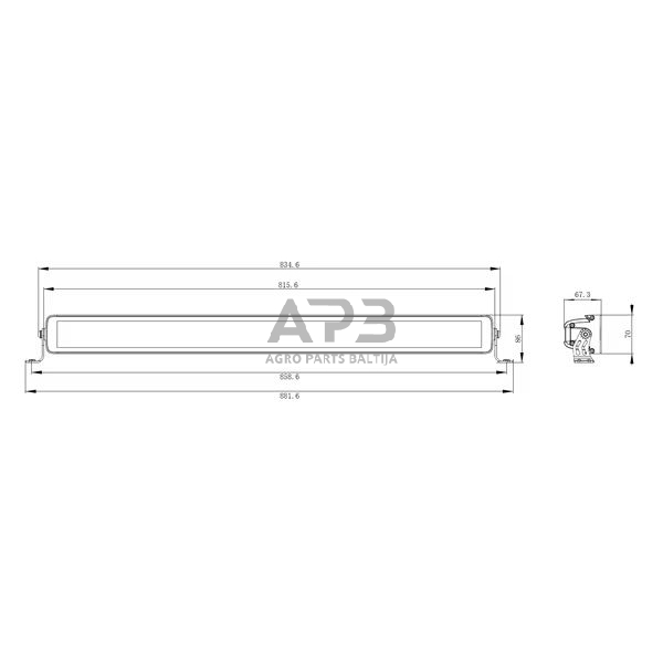 LED Bar žibintas 300W, 25200lm, 12/24V, balta/oranžinė, 815x70x67mm, 60 LED, E-BOOST LA10814 2 LED Bar žibintas 300W, 25200lm, 12/24V, balta/oranžinė, 815x70x67mm, 60 LED, E-BOOST LA10814 2