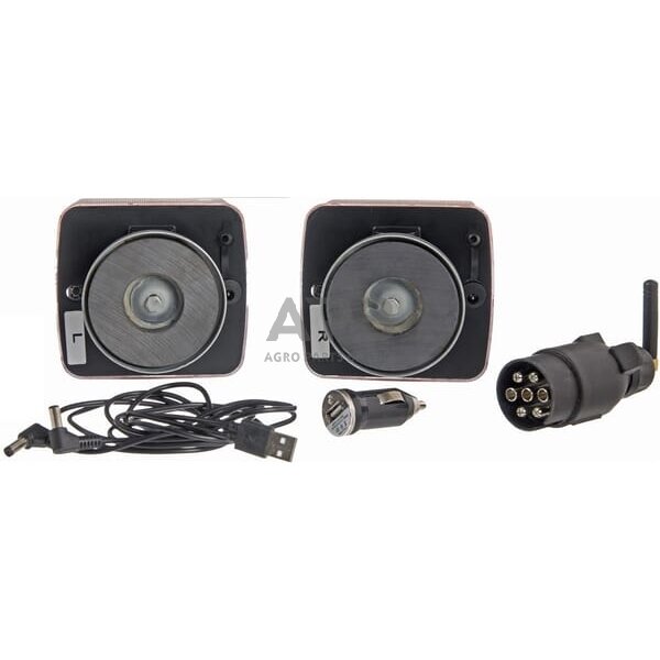 LED bevielis priekabos žibintų komplektas 12V, 9-15V LA60025 2 LED bevielis priekabos žibintų komplektas 12V, 9-15V LA60025 2