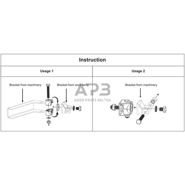 LED darbinio žibinto laikiklis 360° LASWIV1 4 LED darbinio žibinto laikiklis 360° LASWIV1 4