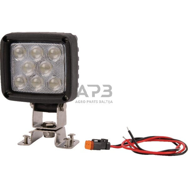 LED darbo žibintas kvadratinis 24W, 1920lm, 95x84x105mm 8 LED LA10088