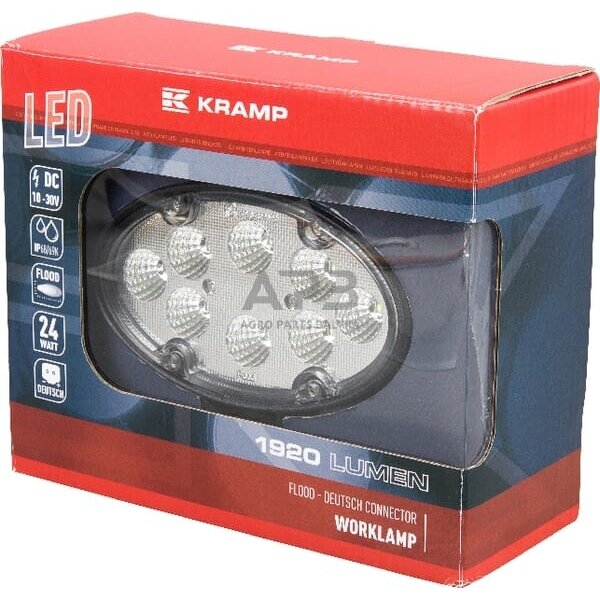 LED darbo žibintas ovalus 24W, 1920lm, 10-30V, 130x53x78mm 8 LED LA10085 3