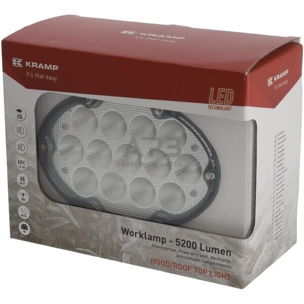 LED darbo žibintas ovalus 65W, 5200lm, 10/30V, 161x110x90mm, 13 LED, H4, LA10559 4 LED darbo žibintas ovalus 65W, 5200lm, 10/30V, 161x110x90mm, 13 LED, H4, LA10559 4