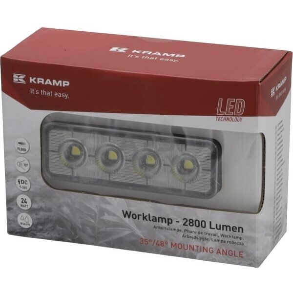 LED darbo žibintas stačiakampis 24W, 2800lm, 9-36V, 130x42x42mm, LA10526 2