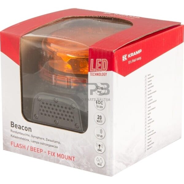 LED garsinis oranžinis švyturėlis (97dB) LA20060 1