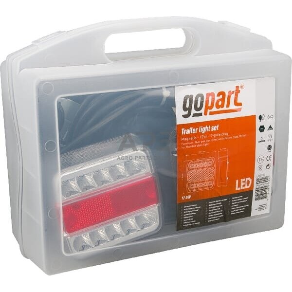 LED magnetinis priekabos žibintų komplektas su laidu 12V, 12 metrų kabelis, 2,5 metro kabelis, 7 kontaktų gopart LA65003 1 LED magnetinis priekabos žibintų komplektas su laidu 12V, 12 metrų kabelis, 2,5 metro kabelis, 7 kontaktų gopart LA65003 1