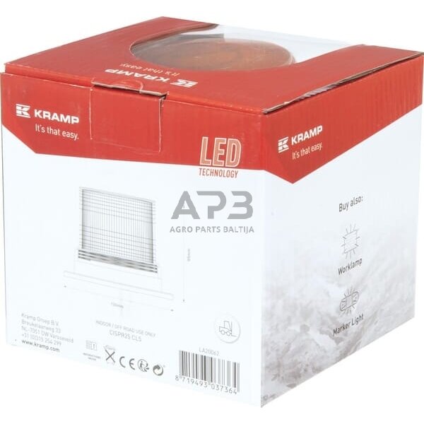 LED oranžinis švyturėlis 10-110V LA20062 2 LED oranžinis švyturėlis 10-110V LA20062 2