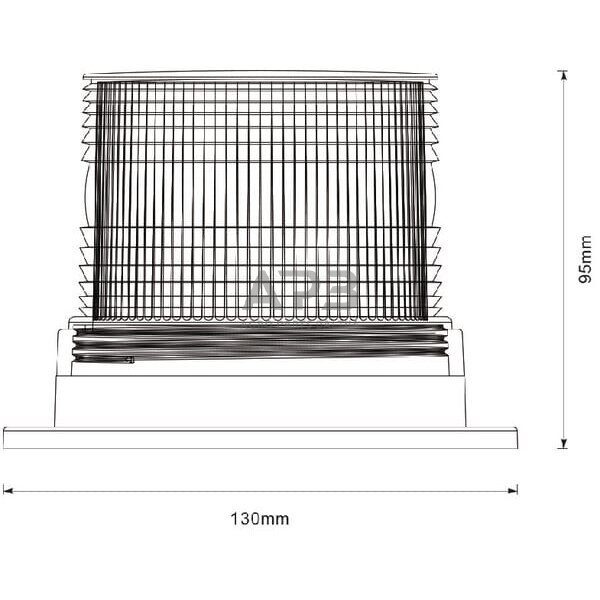 LED oranžinis švyturėlis 10-110V LA20062 3 LED oranžinis švyturėlis 10-110V LA20062 3