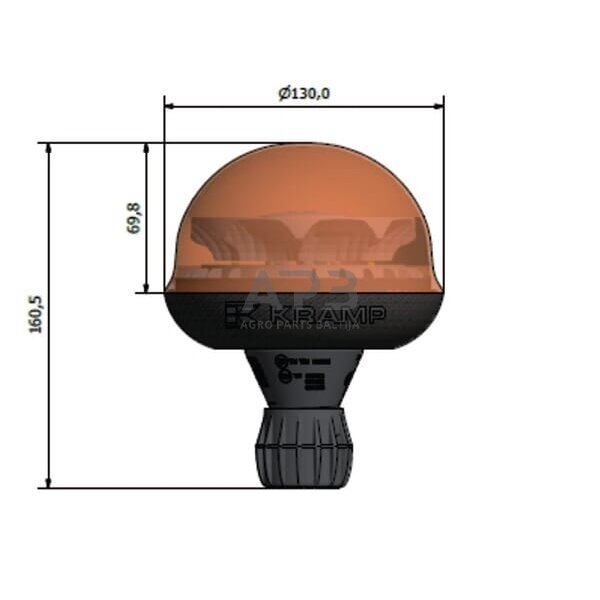 LED oranžinis švyturėlis LA20015 1 LED oranžinis švyturėlis LA20015 1
