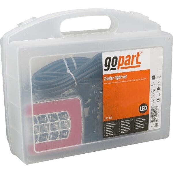 LED priekabos žibintų komplektas su laidu 12V, 24V, 7,5 metro kabelis, 2,5 metro kabelis gopart LA65009 1 LED priekabos žibintų komplektas su laidu 12V, 24V, 7,5 metro kabelis, 2,5 metro kabelis gopart LA65009 1