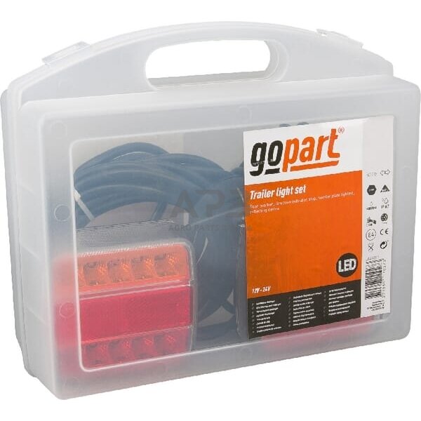 LED priekabos žibintų komplektas su laidu 12V, 24V, 7,5 metro kabelis, 2,5 metro kabelis gopart LA65011 1 LED priekabos žibintų komplektas su laidu 12V, 24V, 7,5 metro kabelis, 2,5 metro kabelis gopart LA65011 1