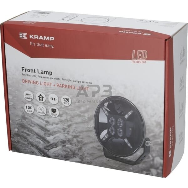 LED priekinis žibintas 120W, 9-36V, Ø218mm, LA80041 2