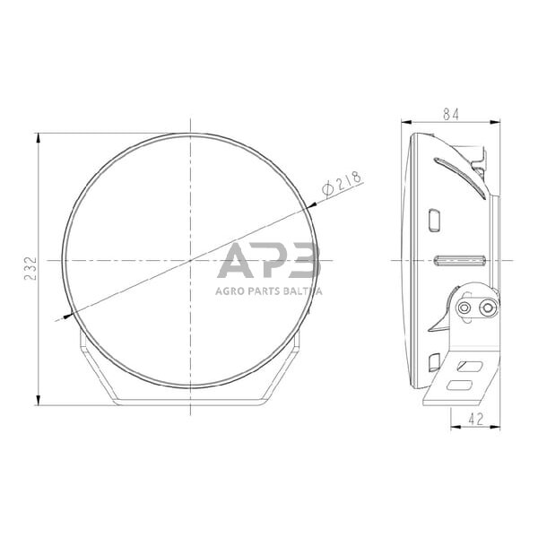 LED priekinis žibintas 120W, 9-36V, Ø218mm, LA80041 4 LED priekinis žibintas 120W, 9-36V, Ø218mm, LA80041 4