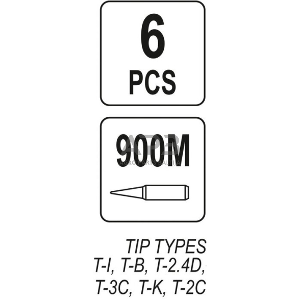 Litavimo antgalių rinkinys (6vnt) 900M 1 Litavimo antgalių rinkinys (6vnt) 900M 1