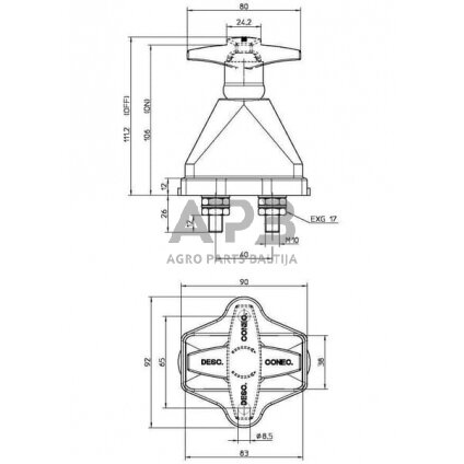 Masės išjungėjas Electro Mecanica Cormar LA500015 2 Masės išjungėjas Electro Mecanica Cormar LA500015 2
