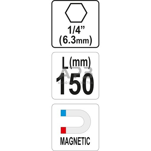 Magnetinis antgalių laikiklis 150mm 1